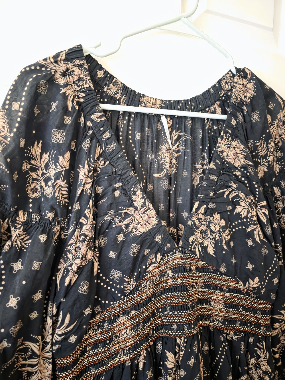 Free People - Golden Hour Floral Maxi Dress - Black & Gold - Picture 5 of 6